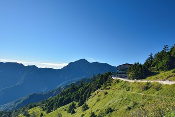 Mountains and clouds,Hehuan Mountain,Taiwan.Photo taken on:June 29,2017,Check-in: Songxue House.