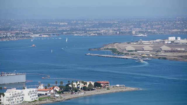 San Diego Skyline And Naval Air Station North Island Halsey Field