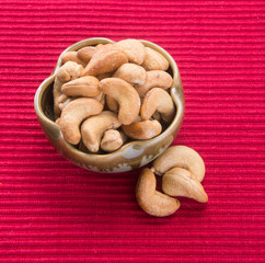 nuts. cashew nuts on the background