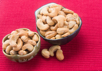 nuts. cashew nuts on the background