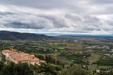 Fototapeta premium Clouds over Cortona