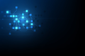 abstract circuit networking blockchain concept background