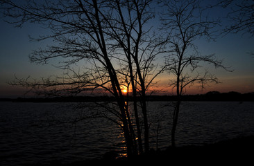 Sonnenuntergang in der Goor, Hafen Lauterbach auf Rügen