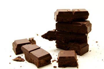 Chocolate bar background / chocolate bar made of dark chocolate, milk chocolate, and white chocolate