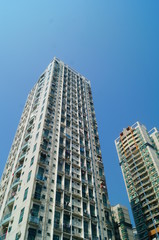 Fototapeta na wymiar Exterior of high-rise residential building