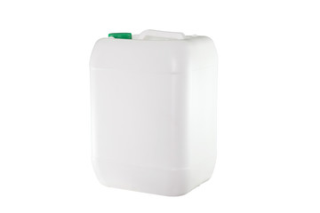 White plastic container isolated on white background