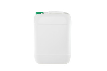 White plastic container isolated on white background