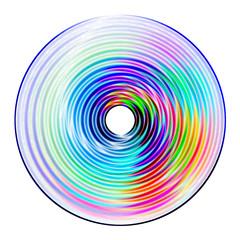color circle on a white background	