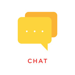 Chat icon vector logo design illustration