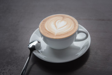 coffee cup on wooden table
