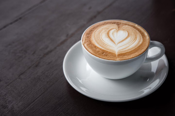 coffee cup on wooden table