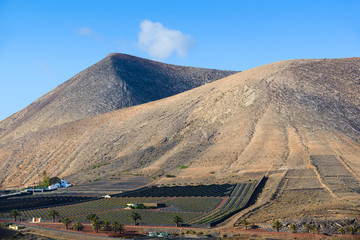 A beautiful Volcanic Landscape of  Lanzarote. Canary Islands. Spain