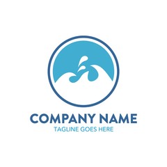 Fototapeta premium water park logo. vector. editable.