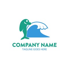 water park logo. vector. editable.