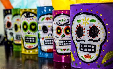 Traditional mexican day of the dead symbols