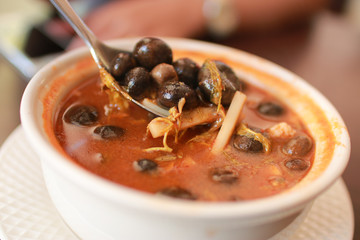Thailand traditional favorite food spicy soup or 