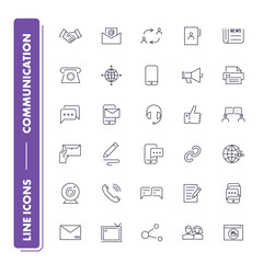  Line icons set. Communication 
