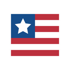 Simple USA Flag Square