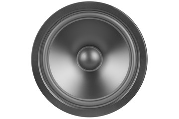 Audio speaker on white background