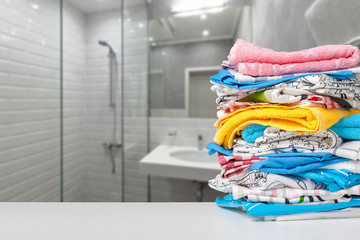 Assorted colored towels