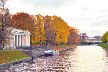 River Moika and Mikhailovsky Garden.