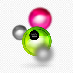 Sphere 3d vector banner