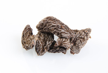 Dried salted peach (Chinese plum, Japanese apricot) on background