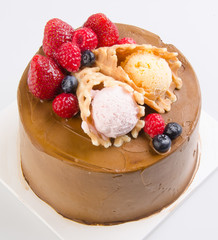 cake, Ice-cream cake on background
