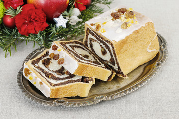 Festive poppy seed cake