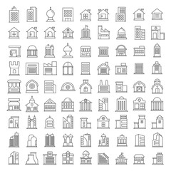 Fototapeta premium building icons set