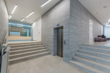 Entrance of modern clinic