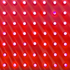 panel with colored diodes perspective