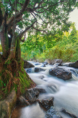 Fototapeta premium Nang rong waterfall at Nakorn nayok Province, Thailand