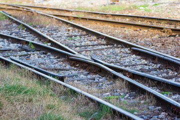 Fototapeta na wymiar railway track, line crossing 