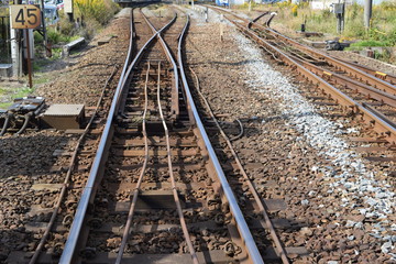 鉄道線路の分岐ポイント