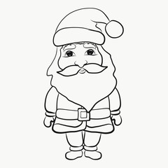 Children's coloring, funny Santa Claus