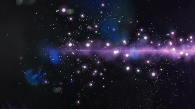 宇宙のキラキラ流れ星