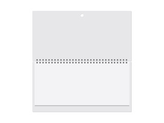 A  white paper calendar. Mock Up Vector Template