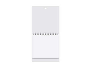 A  white paper calendar. Mock Up Vector Template