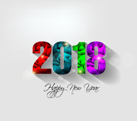 Happy new year 2018 greeting card and merry christmas