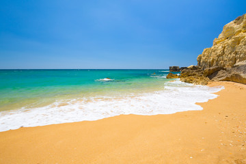 Nice open seashore with rock on the beach