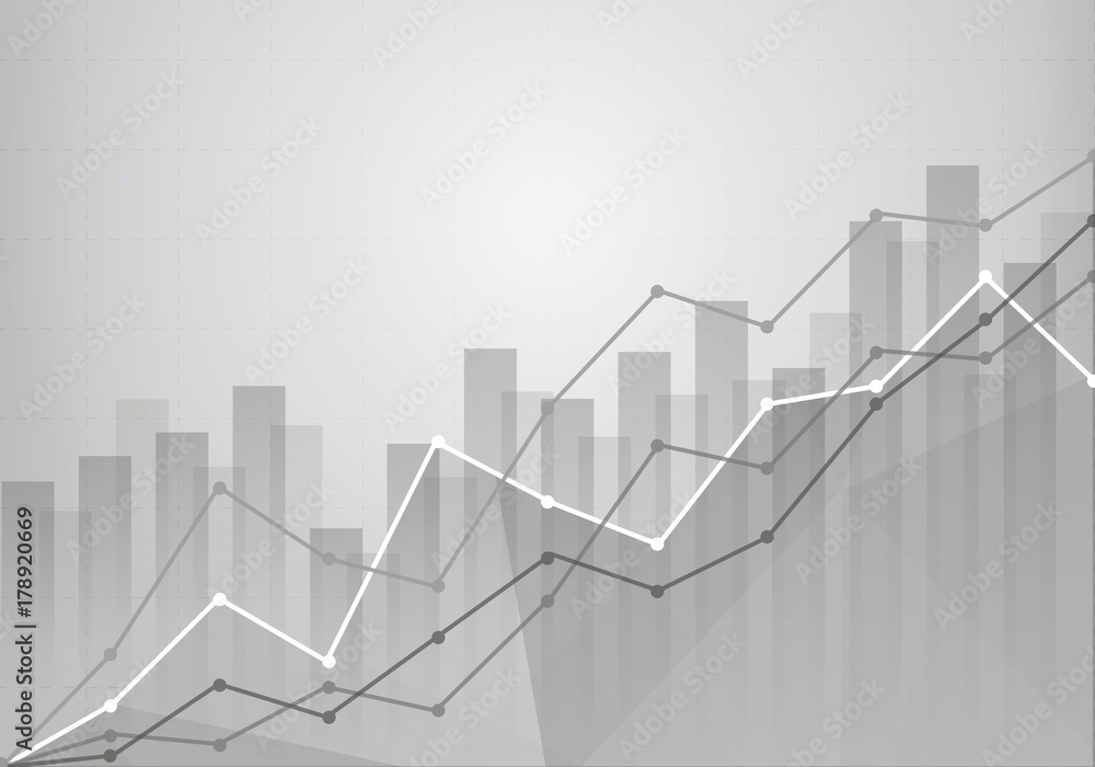 Poster business statistics chart showing various visualization graphs