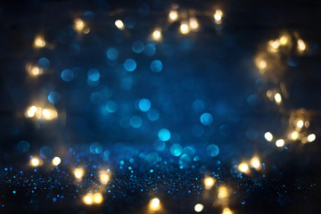 glitter vintage lights background. defocused