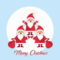 Happy Christmas card. Santa Claus banner