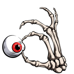 Skeletal hand. Holds eyeball. It's cool.