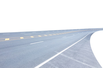 Road isolated on white, road background