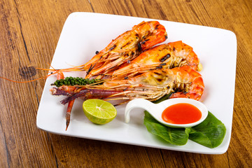 Grilled waterprawn