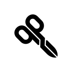 manicure scissors icon illustration