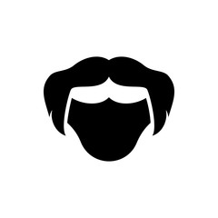 man hairstyle icon illustration