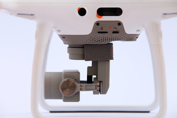 Side view of drone camera
